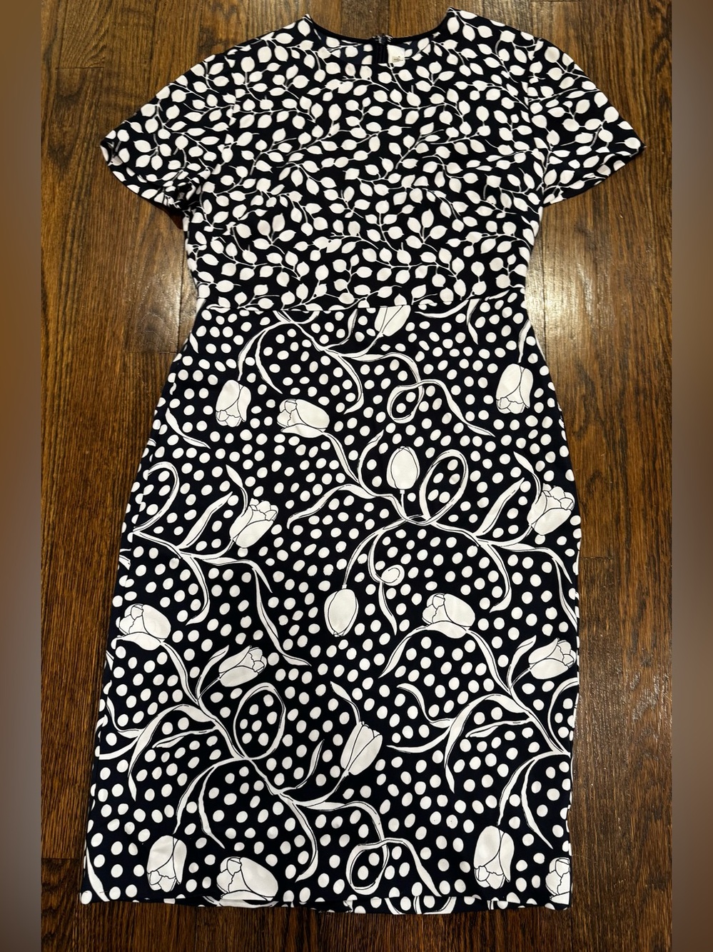 Diane Von Furstenberg Navy and White Floral Dress
